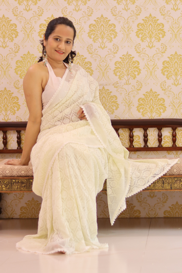 Chikankari Georgette Saree  Hanseeka (SAREE)