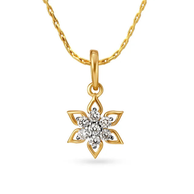 Splendid Floral Diamond Pendant