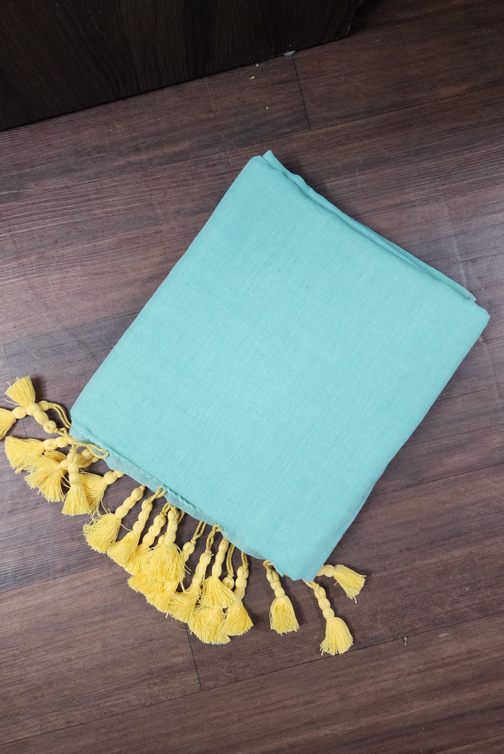 Finest Mulmul Tassel Saree  Indra-Dhanush-16 (SAREE)