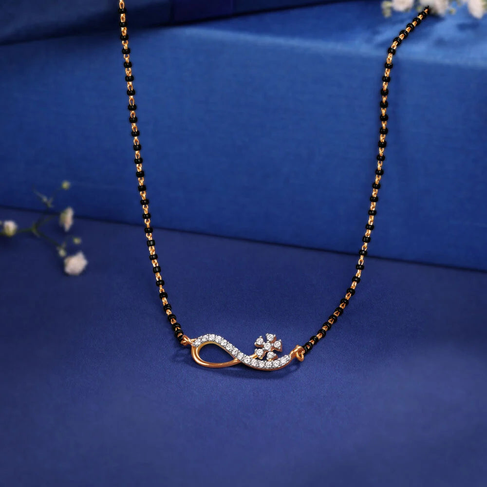 Infinity Floral Diamond Mangalsutra