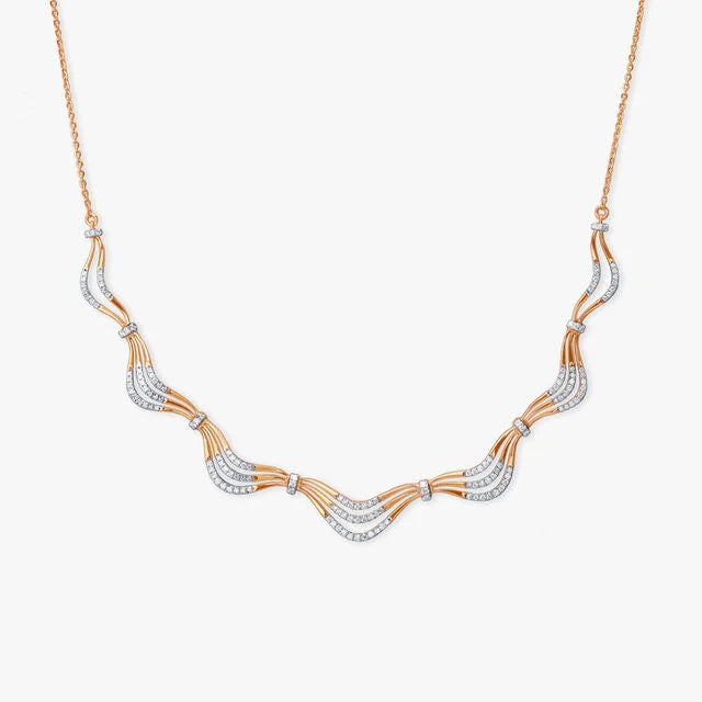 Rhythmic Wave Diamond Necklace