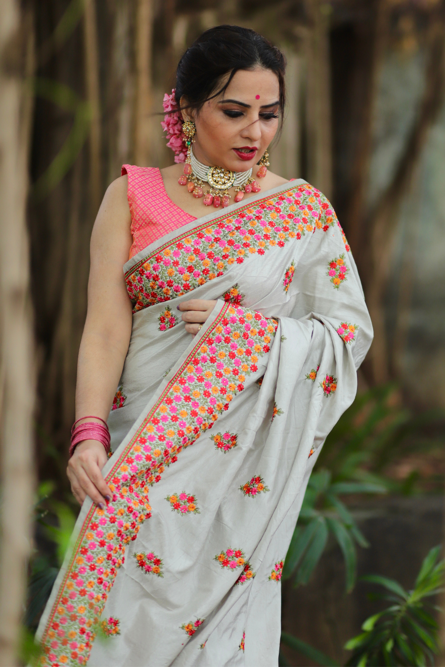 Embroidered Silk Saree  Baharaa (SAREE)