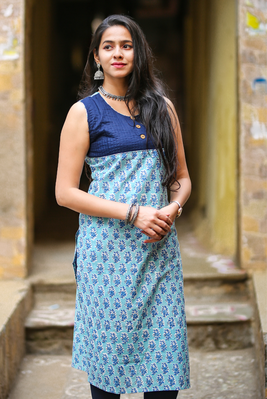 Block Printed Cotton Kurti  Nostalgia (KURTI)