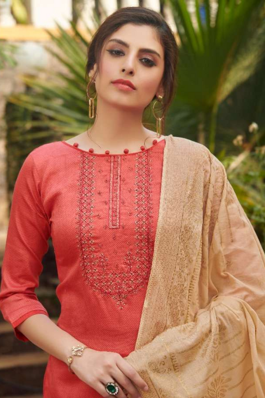 Kashmiri Embroidery Salwar Kurti Set  Toubaa (Unstitched Suit)