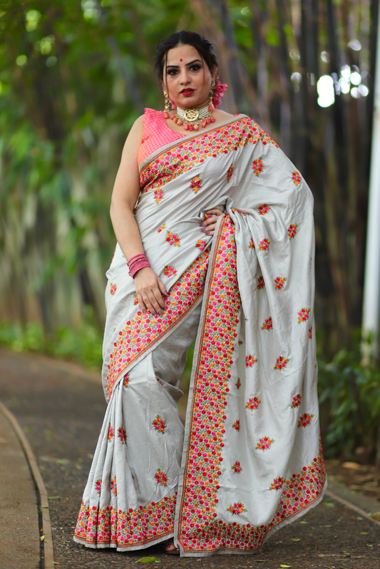 Embroidered Silk Saree  Baharaa (SAREE)