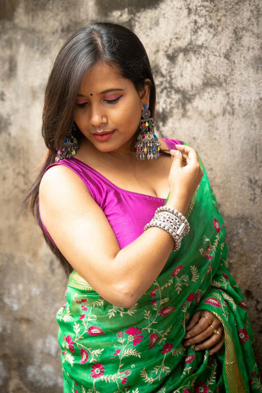 Embroidered Silk Linen Saree  Ghazal (SAREE)