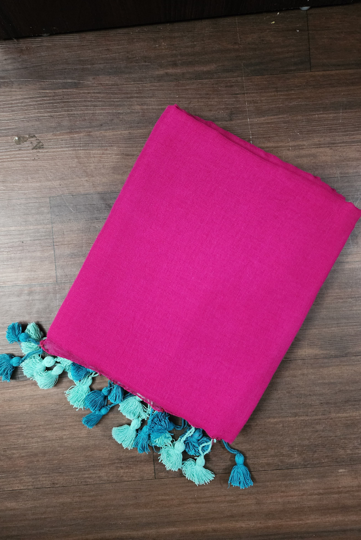 Finest Mulmul Tassel Saree  Indra-Dhanush-4 (SAREE)