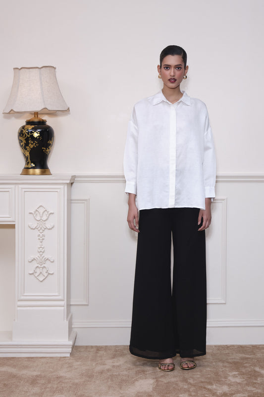 Queen Bee Linen Satin Shirt