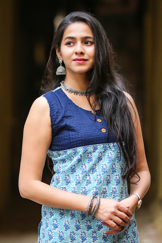 Block Printed Cotton Kurti  Nostalgia (KURTI)