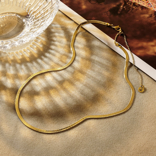 Real Gold-Plated T-Bar Necklace