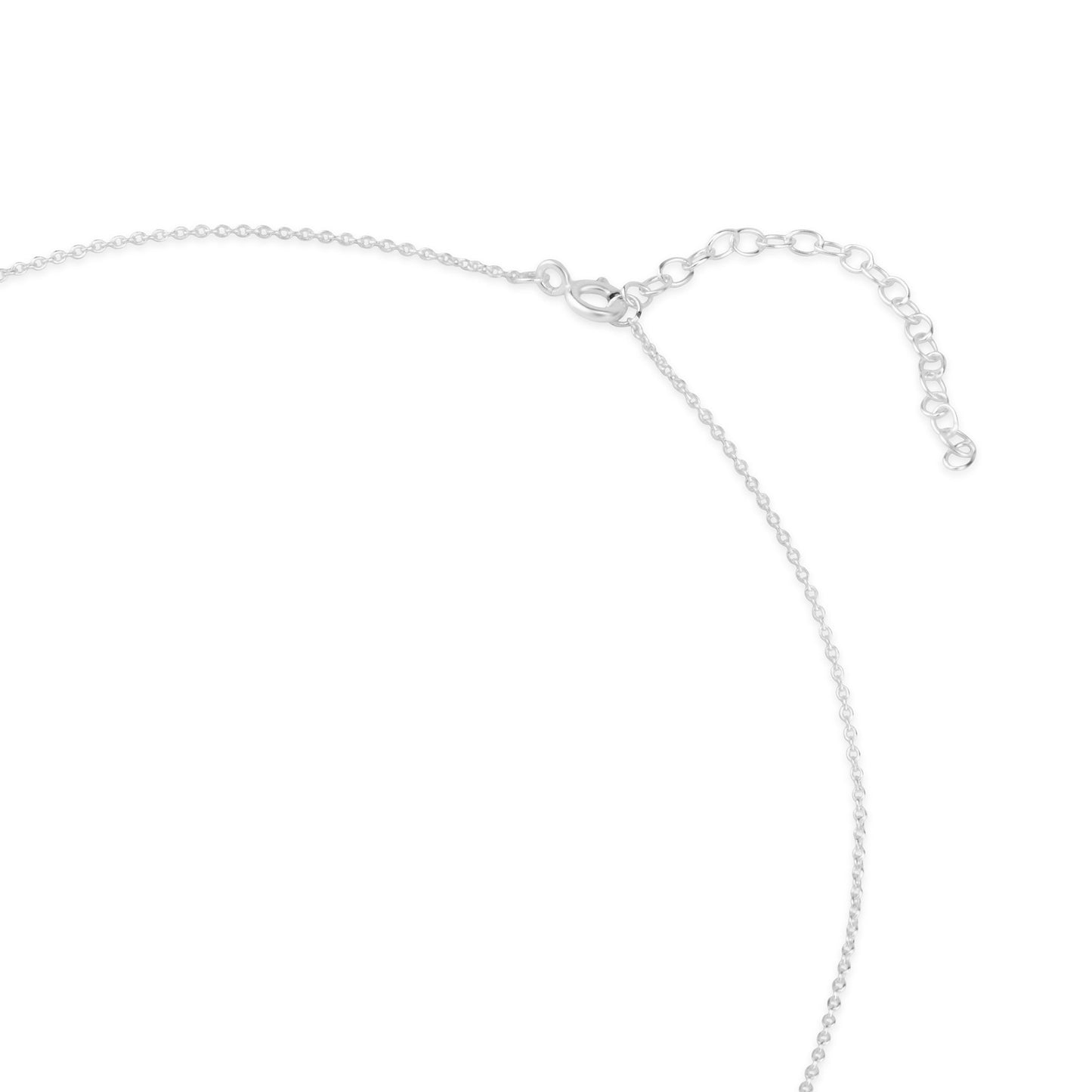 London Women's 925 Sterling Silver Triple Pave Ball Necklace