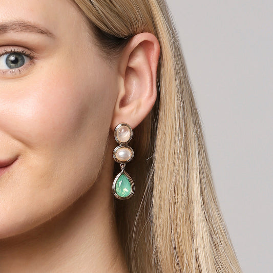 London Women's Pearl Gem Teardrop