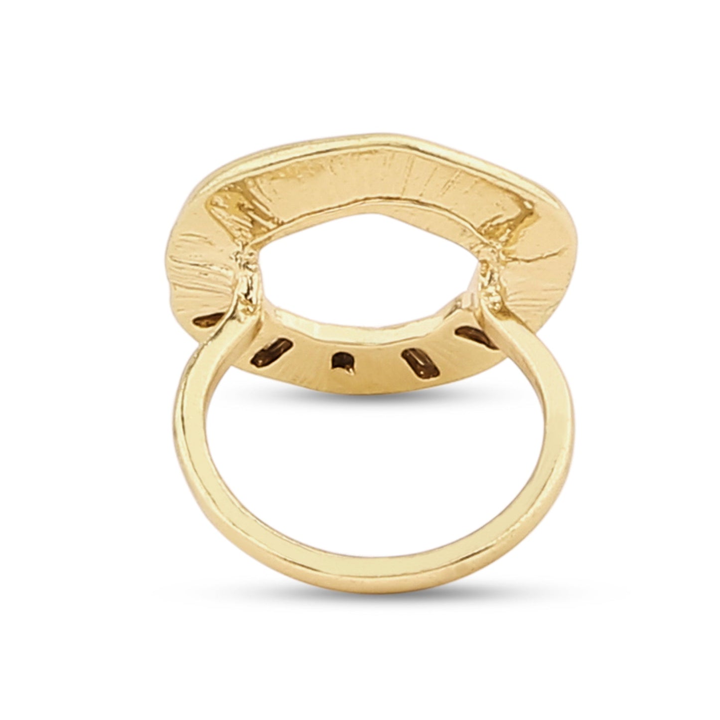 London Women's Textured Circle Ring-Medium