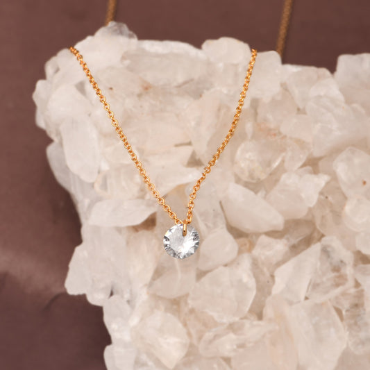 London Women's Z Real Gold Plated Sparkle Pendant Necklace