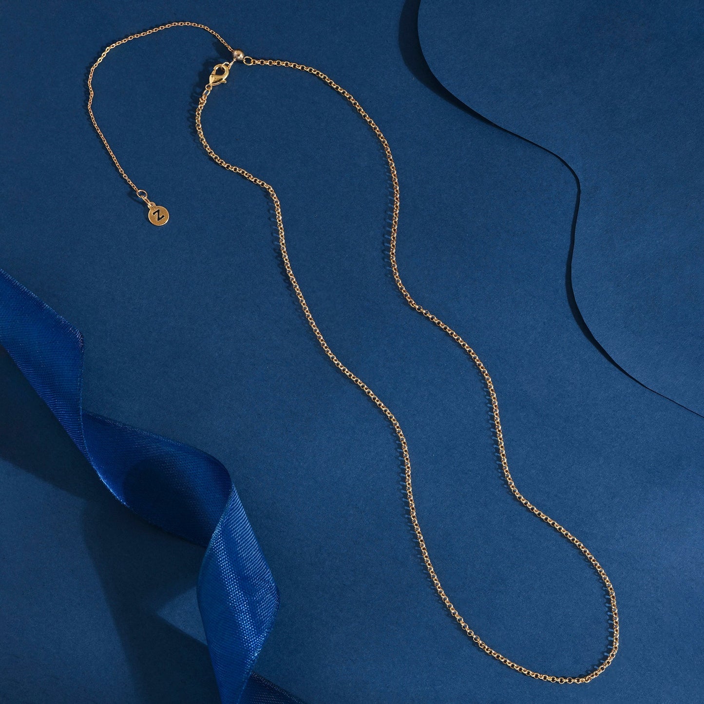 London Women's Z Real Gold Plated Belcher Chain Necklace