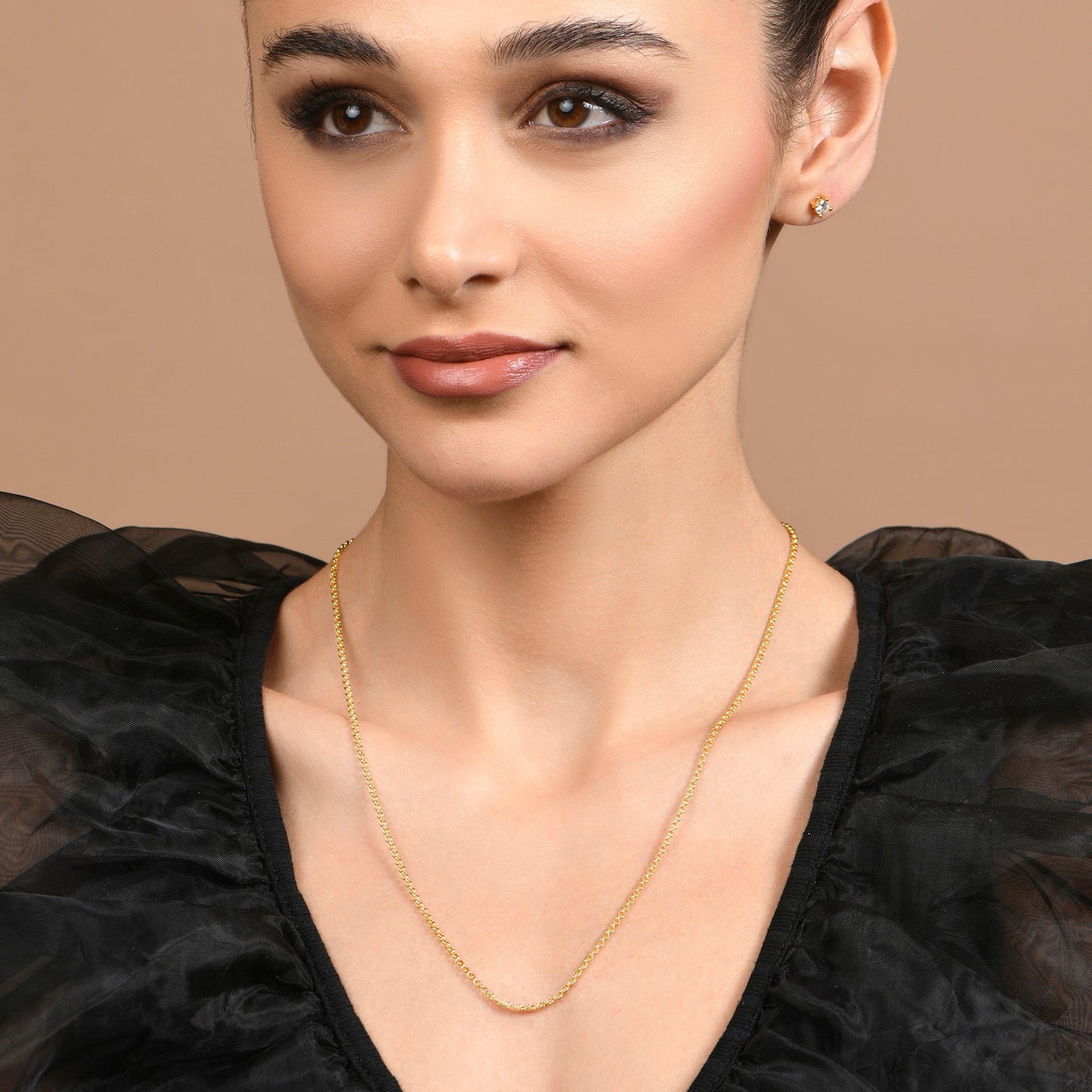 London Women's Z Real Gold Plated Belcher Chain Necklace