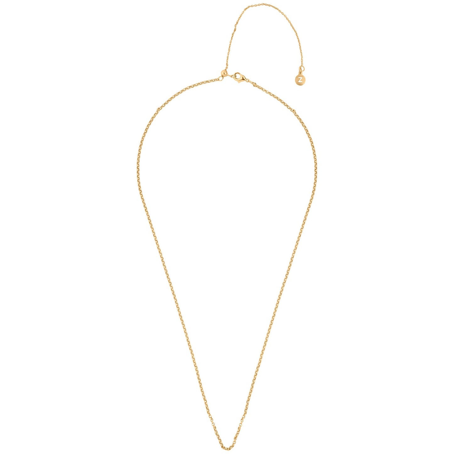 London Women's Z Real Gold Plated Belcher Chain Necklace