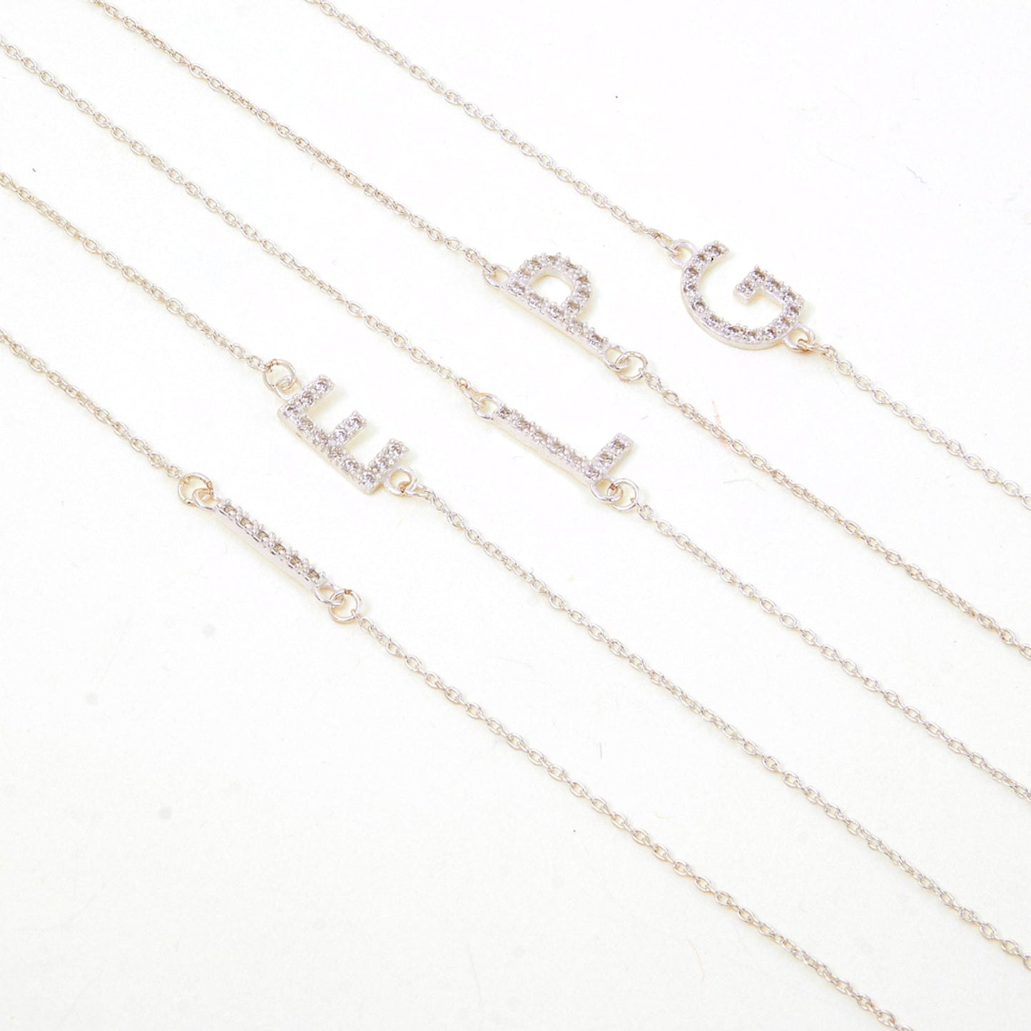 London Women's Sterling Silver Sparkle N Initial Bracelet