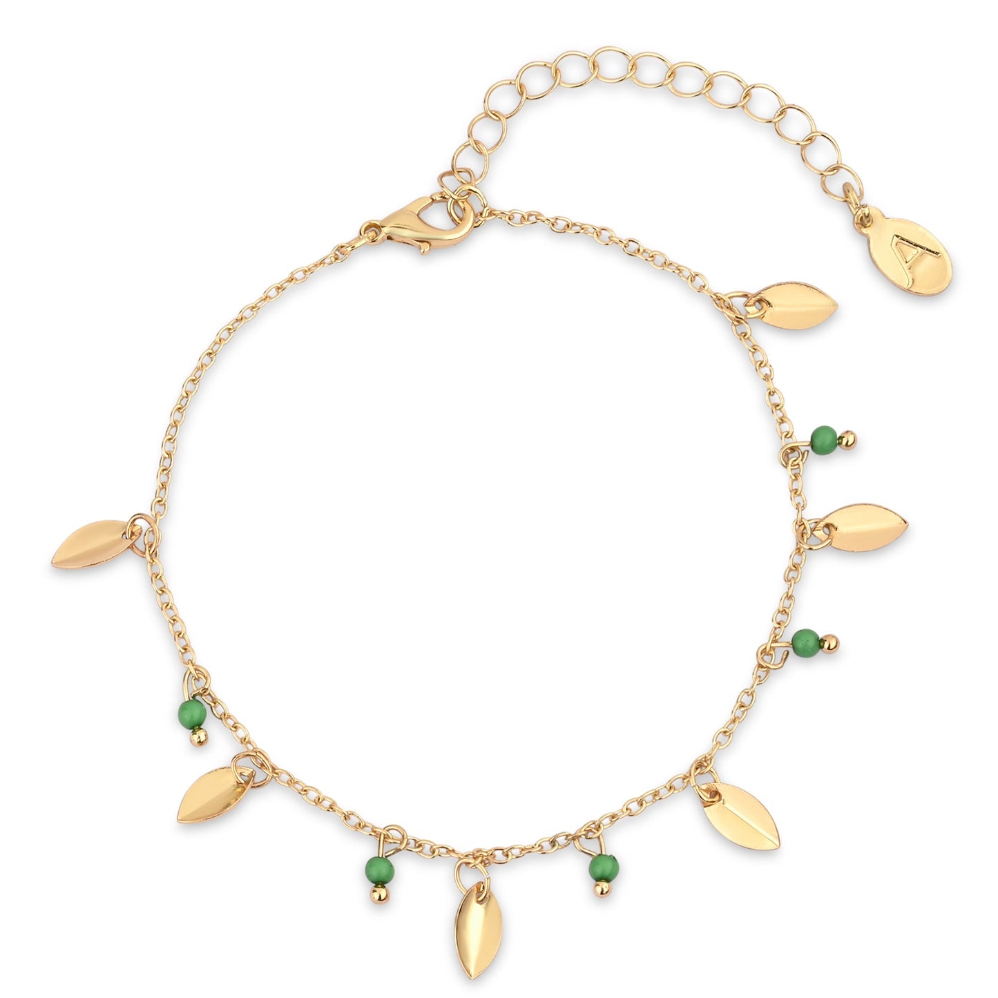 London Women's Leaf Drop Anklet