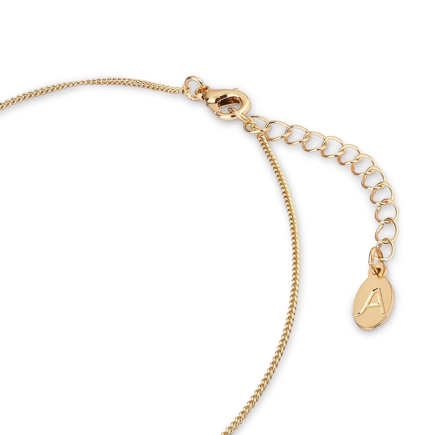 London Women's Gold Mother Of Pearl Semi Circle Necklace