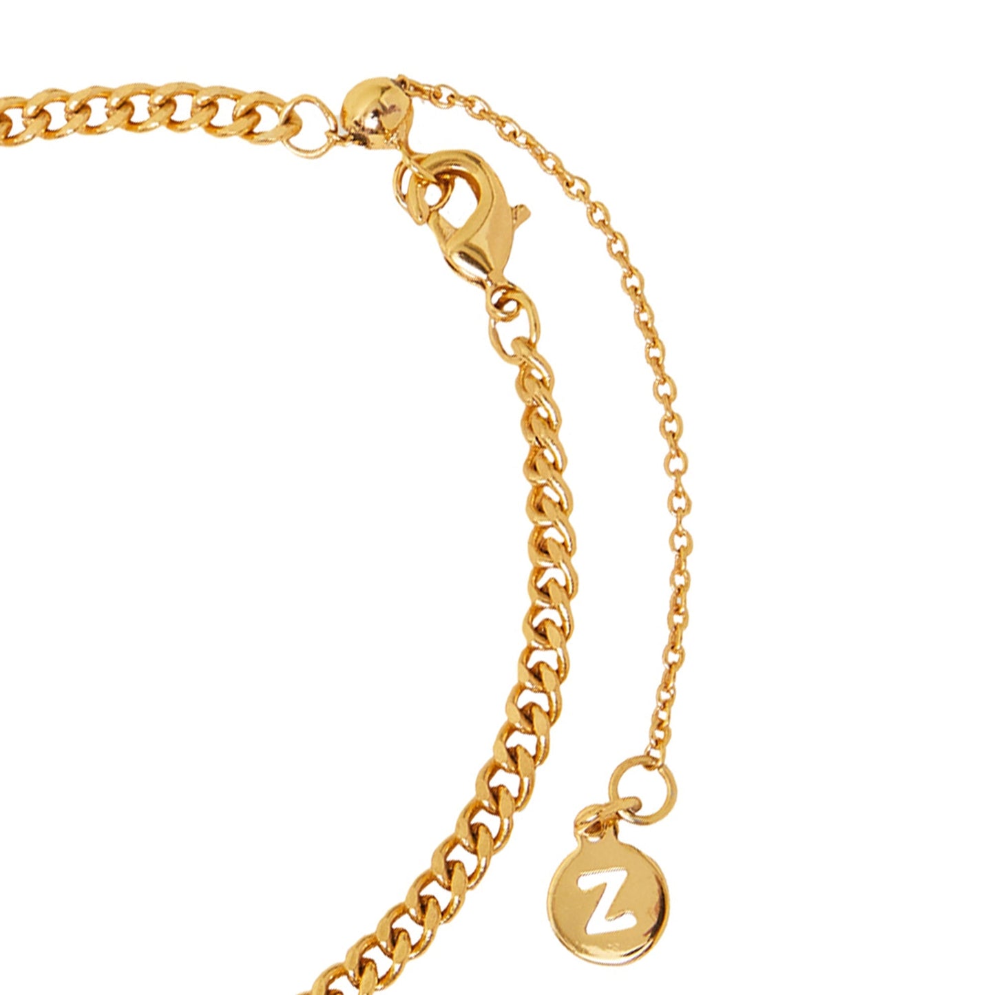 London Women's Z Real Gold Plated East West Initial Bracelet Letter P