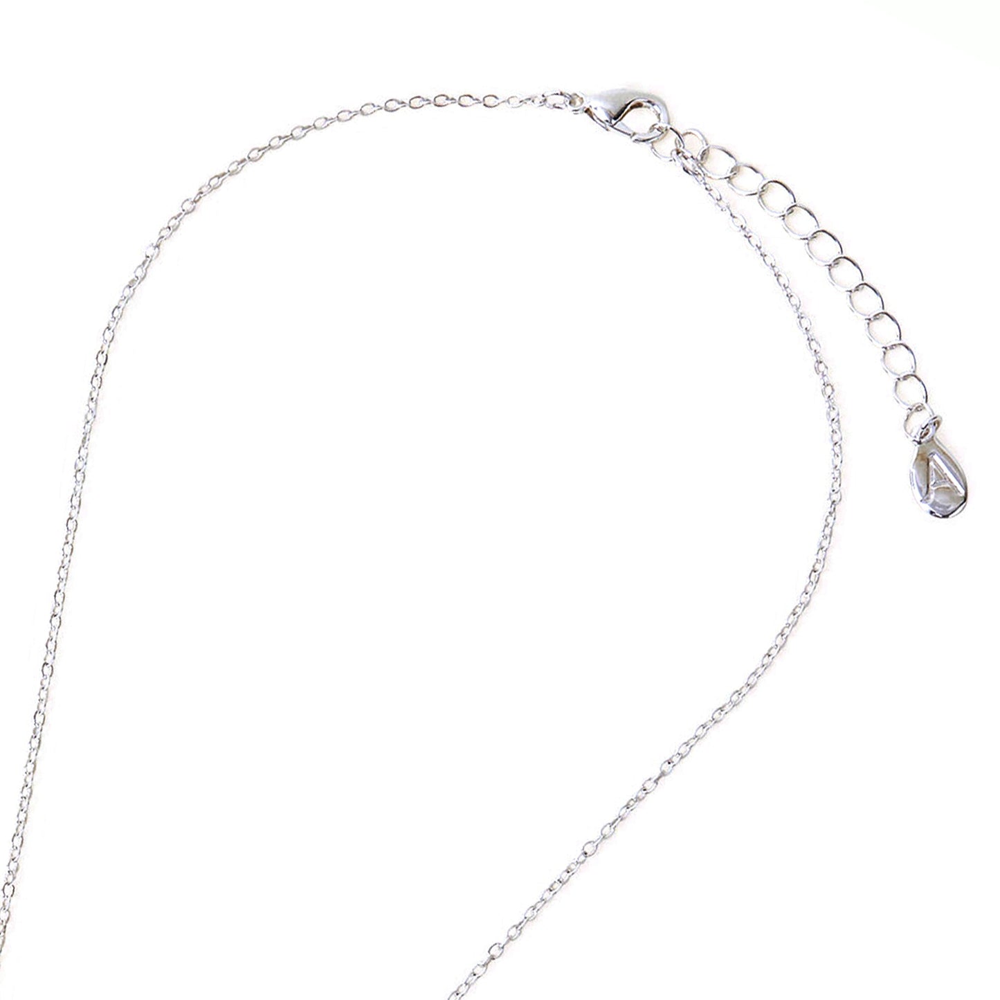 London Women's Silver Gem Station Necklace