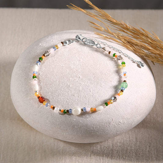 London Women's Sterling Silver-plated Beaded Bracelet