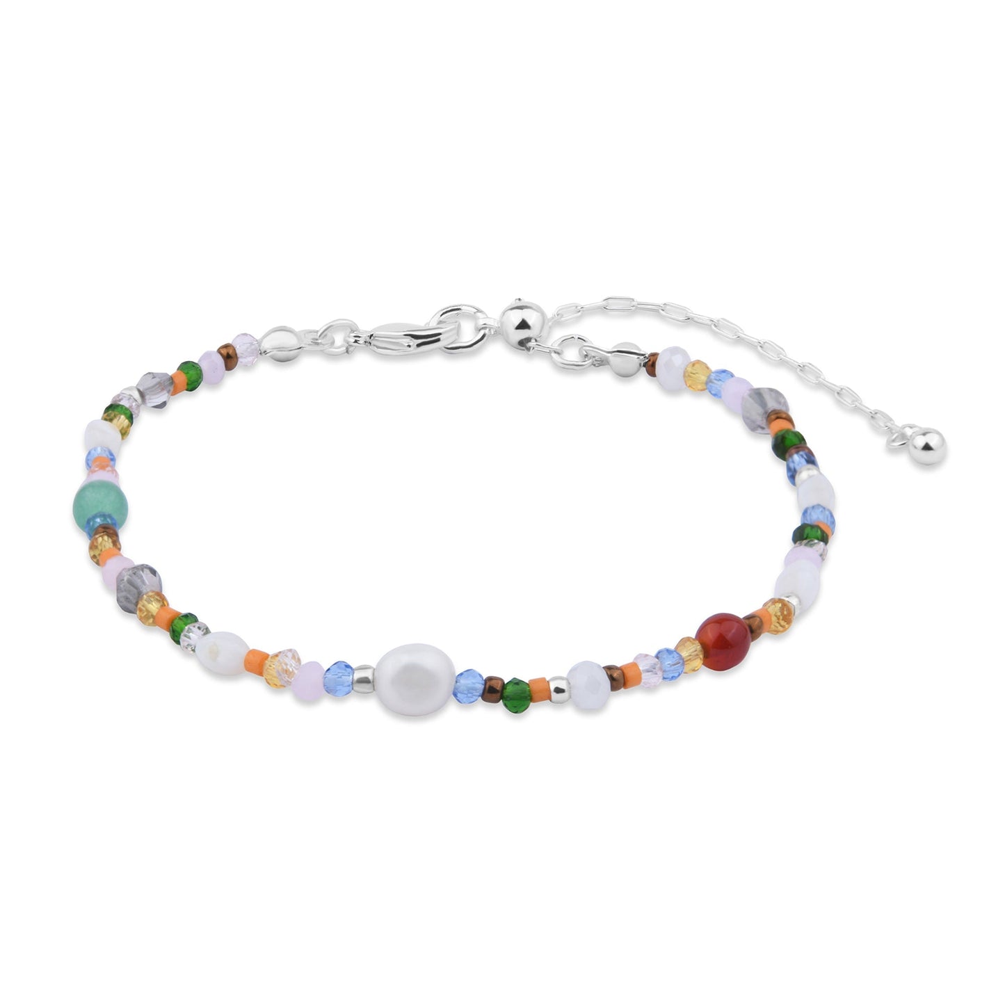 London Women's Sterling Silver-plated Beaded Bracelet