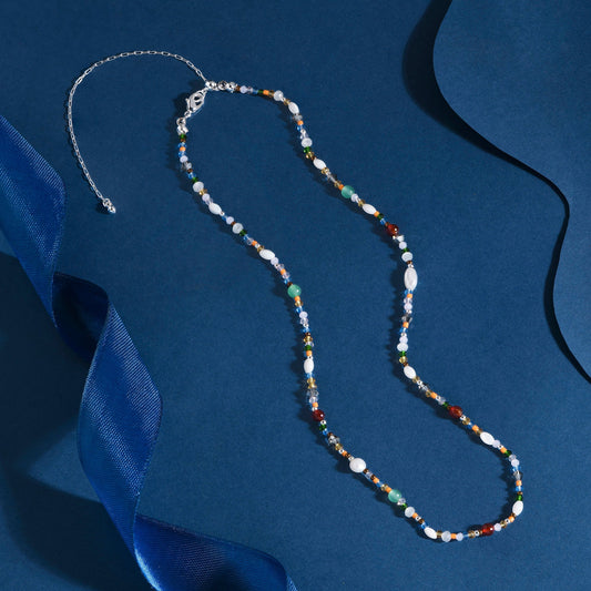 London Women's Sterling Silver-plated Pearl Beaded Necklace