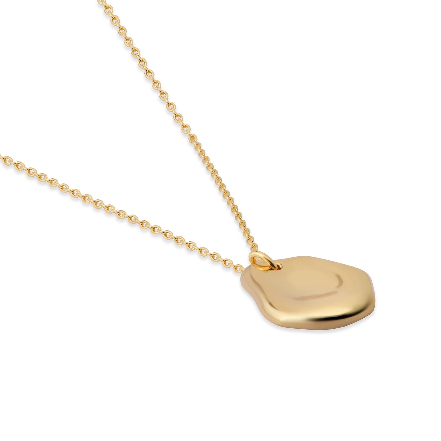 London Women's Z Real Gold Plated Molten Pendant Necklace
