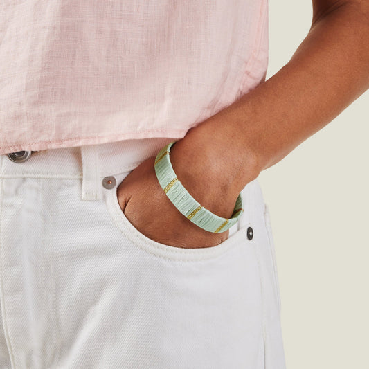 London Women's Mint Wrapped Bangle