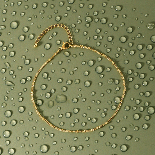 London Women Gold-Plated Stainless Steel Bobble Anklet