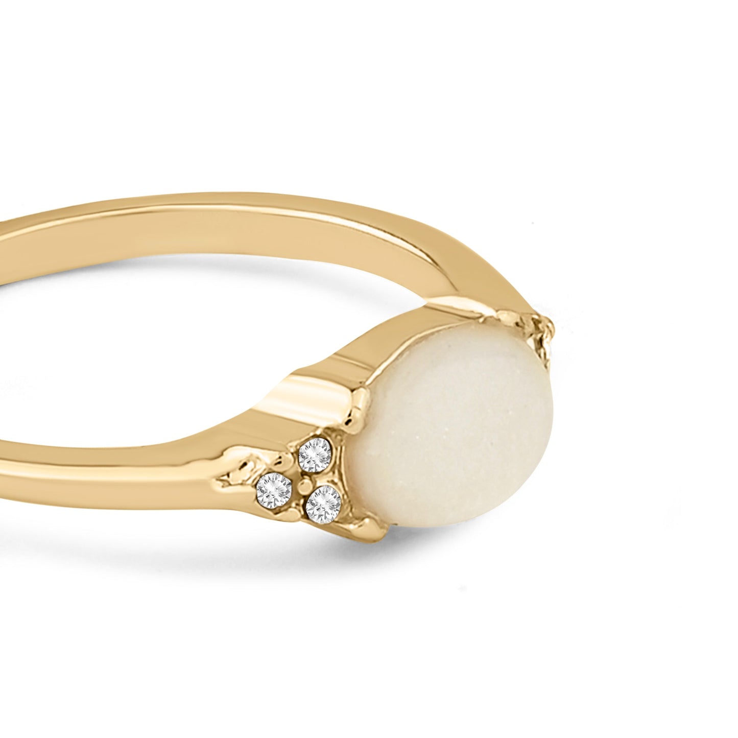 London Women's Mini Gem Ring Set of 3 Gold-Medium