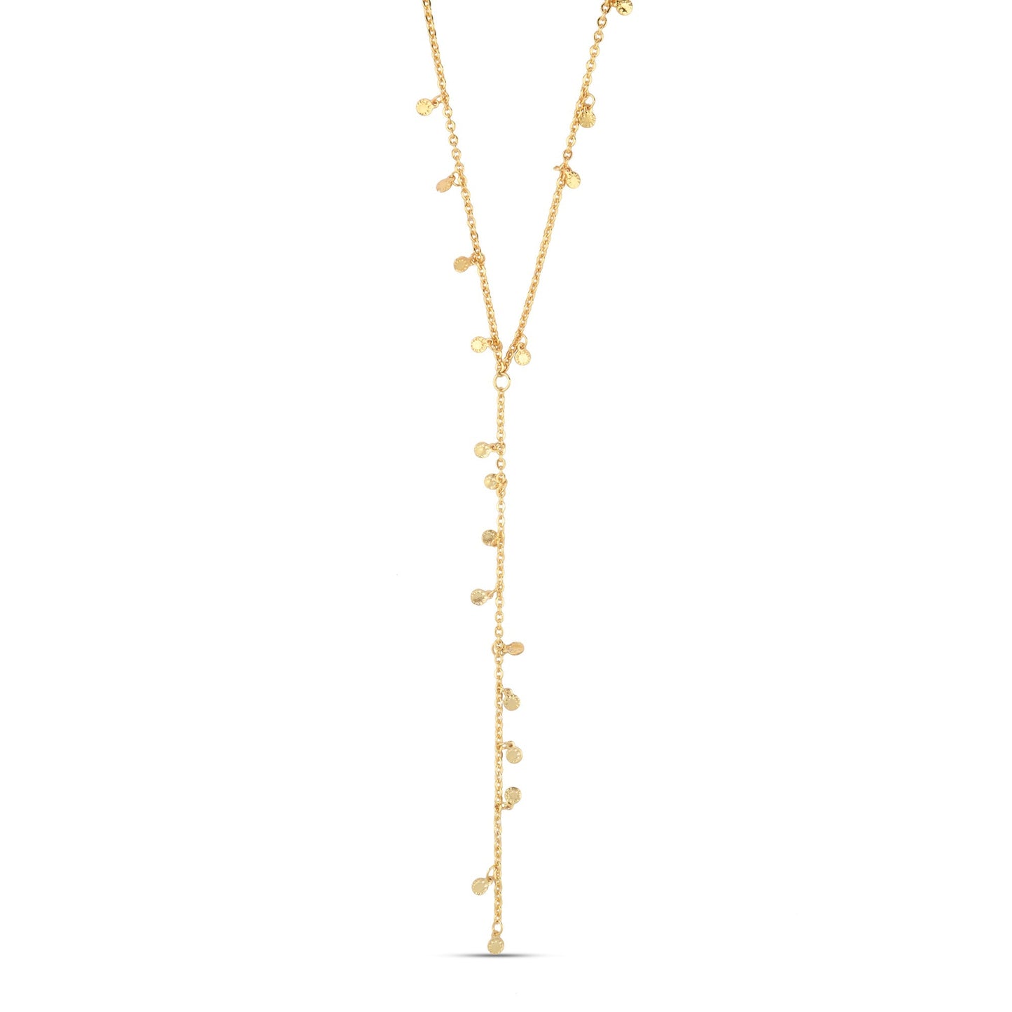 London Women's Z Real Gold Plated Bobble Y-necklace