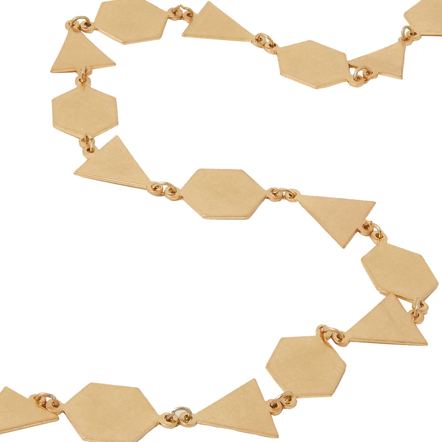 London Women's Gold Geometric Shapes Collar Necklace