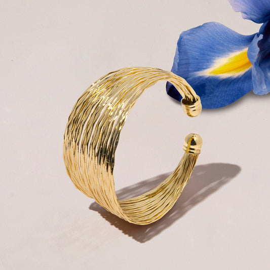 London Women Gold Multilayer Cuff Bracelet