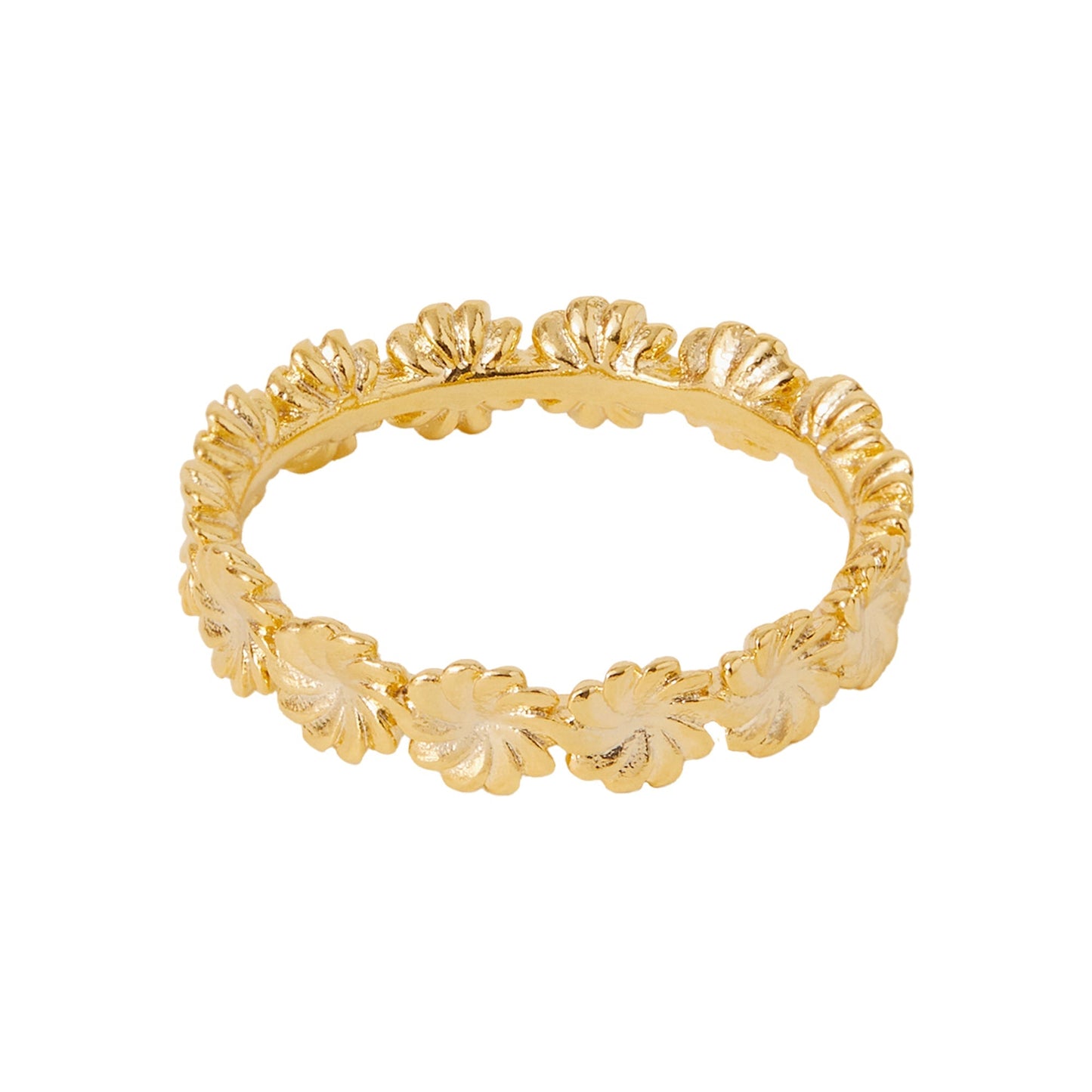 Real Gold Plated Flower Ring Gold-Medium