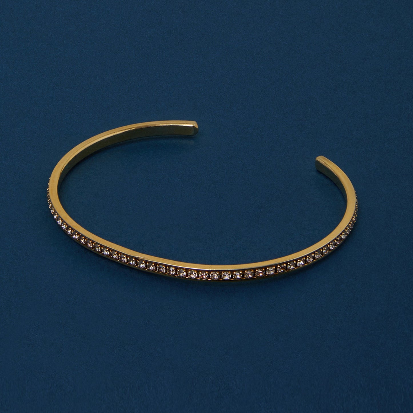 Real Gold Plated Cubic Zirconia Bangle Bracelet