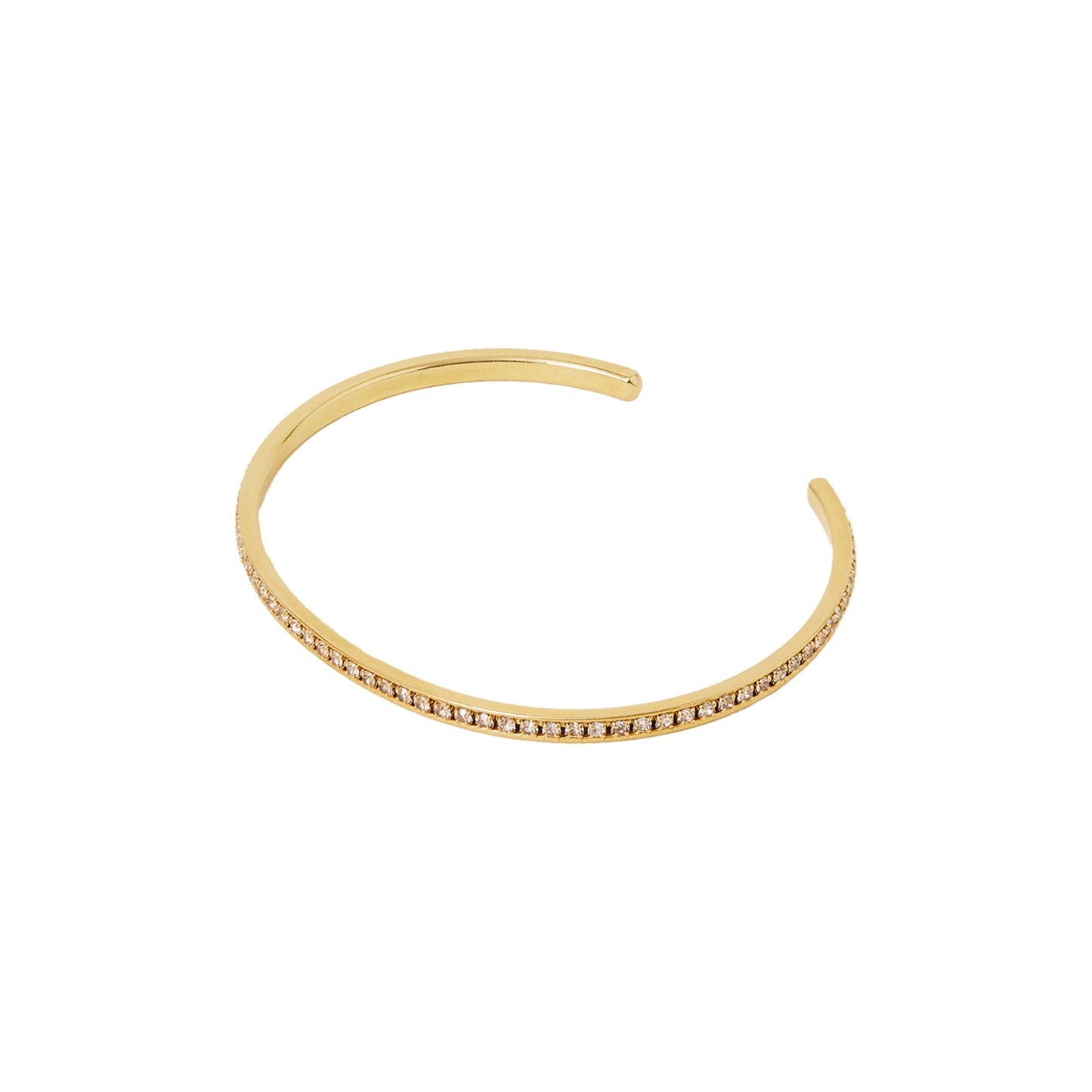 Real Gold Plated Cubic Zirconia Bangle Bracelet