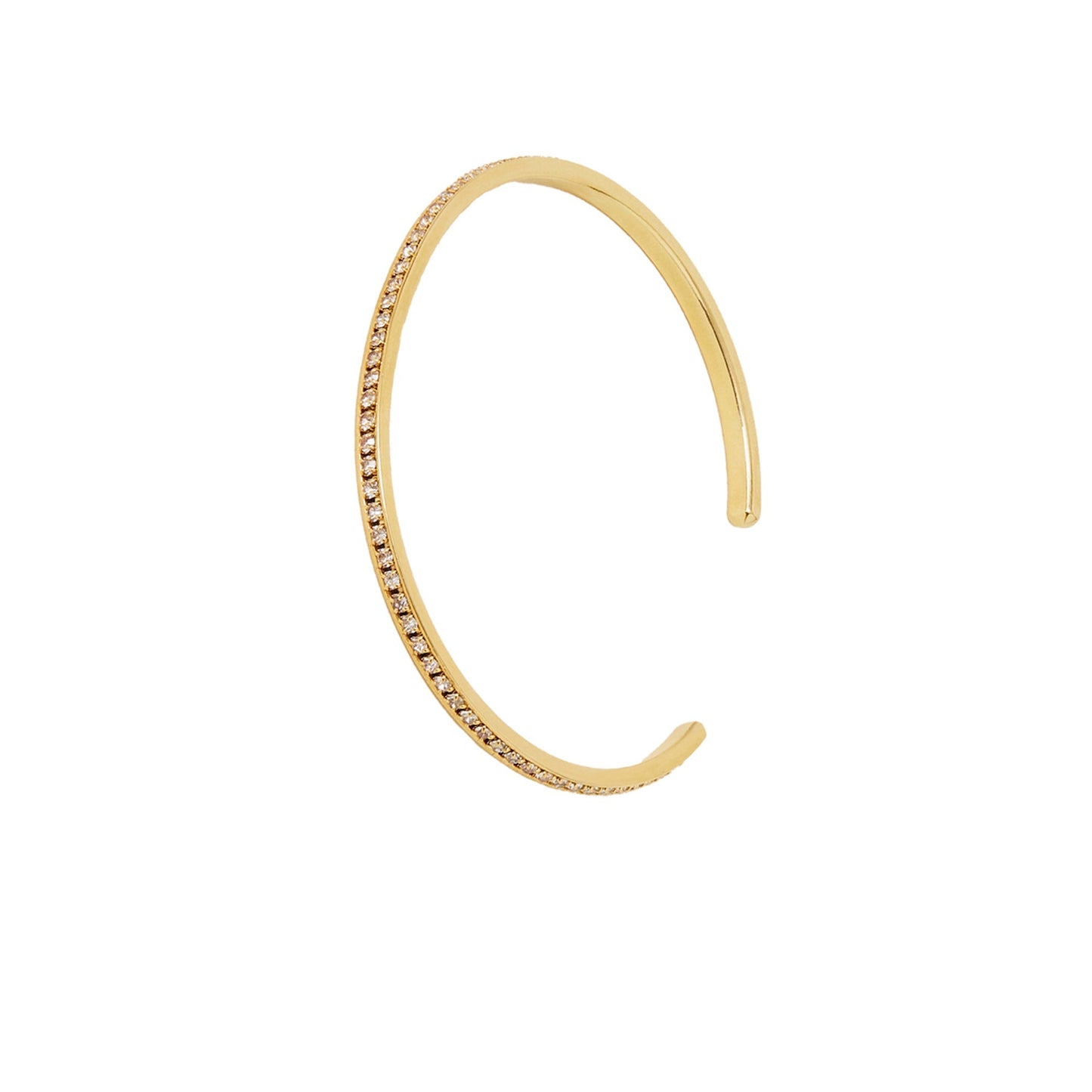 Real Gold Plated Cubic Zirconia Bangle Bracelet