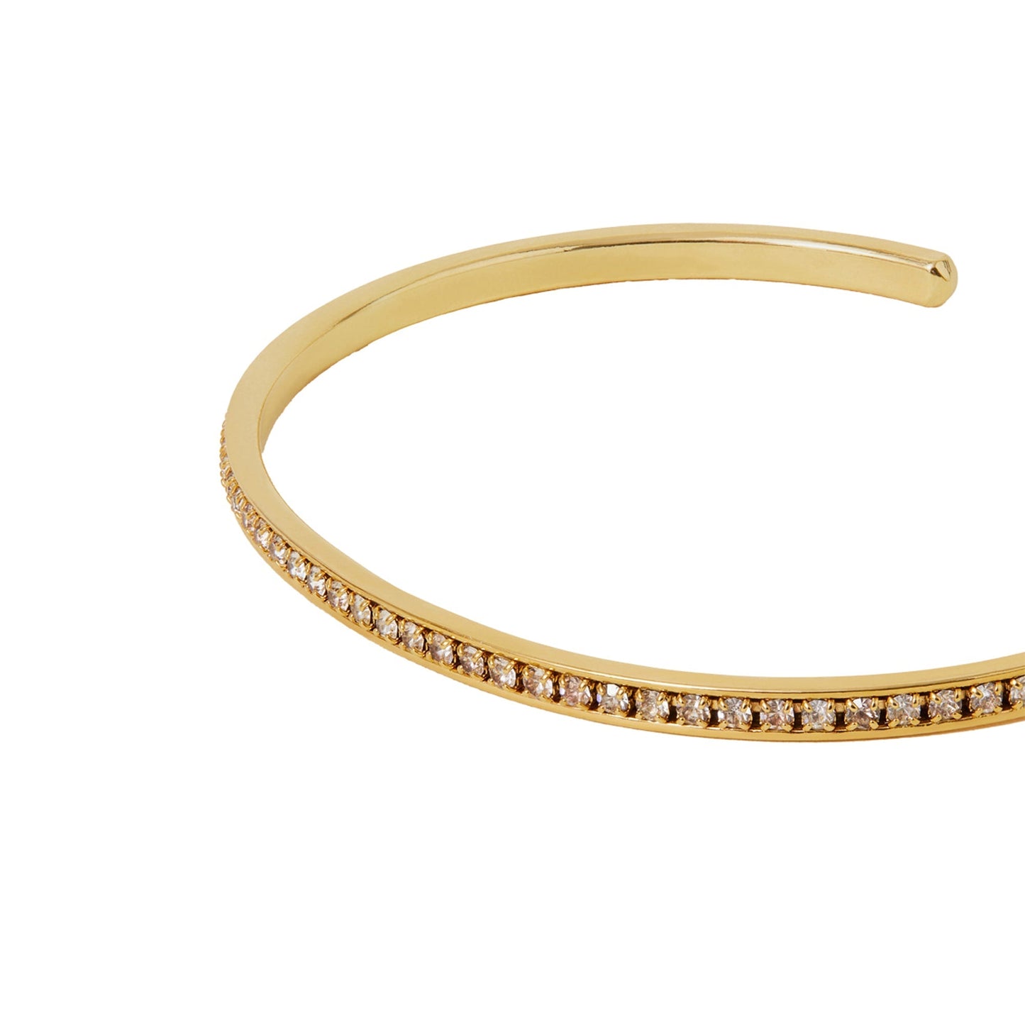 Real Gold Plated Cubic Zirconia Bangle Bracelet