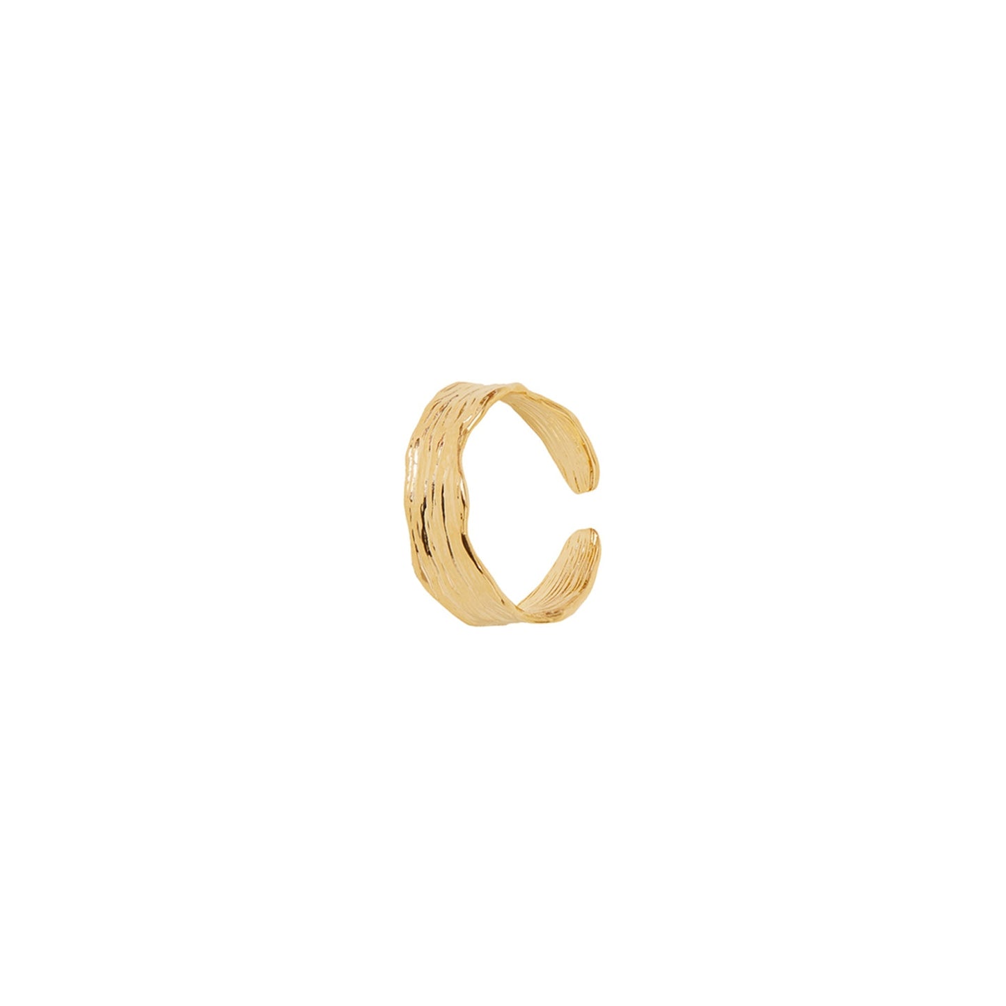 Real Gold Plated Adjustable Molten Ring