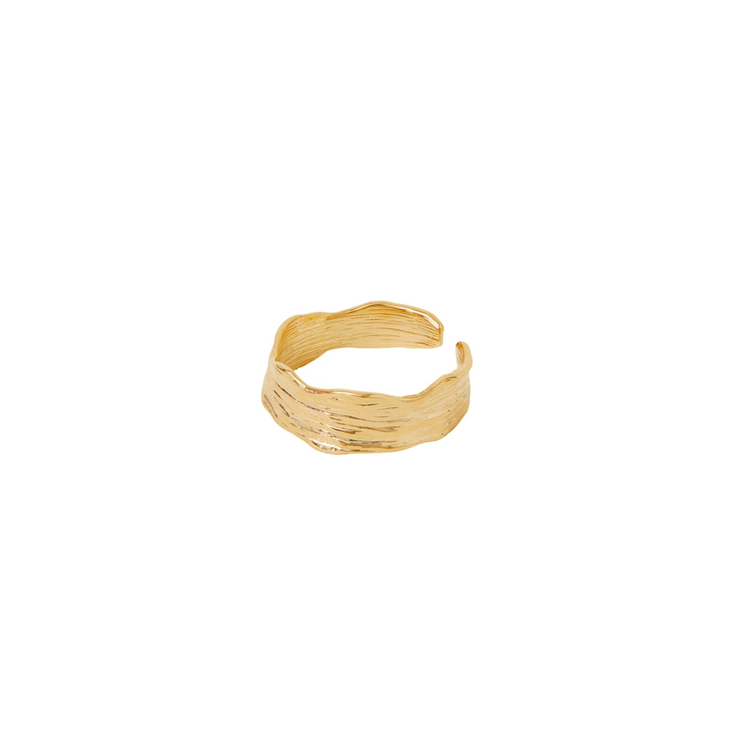 Real Gold Plated Adjustable Molten Ring