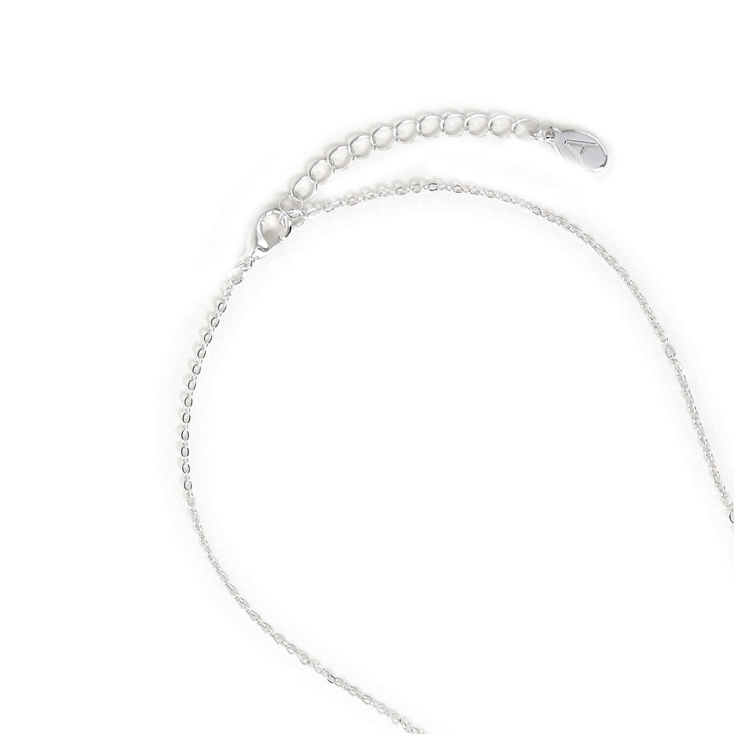 Silver Solid Butterfly Pendant Necklace