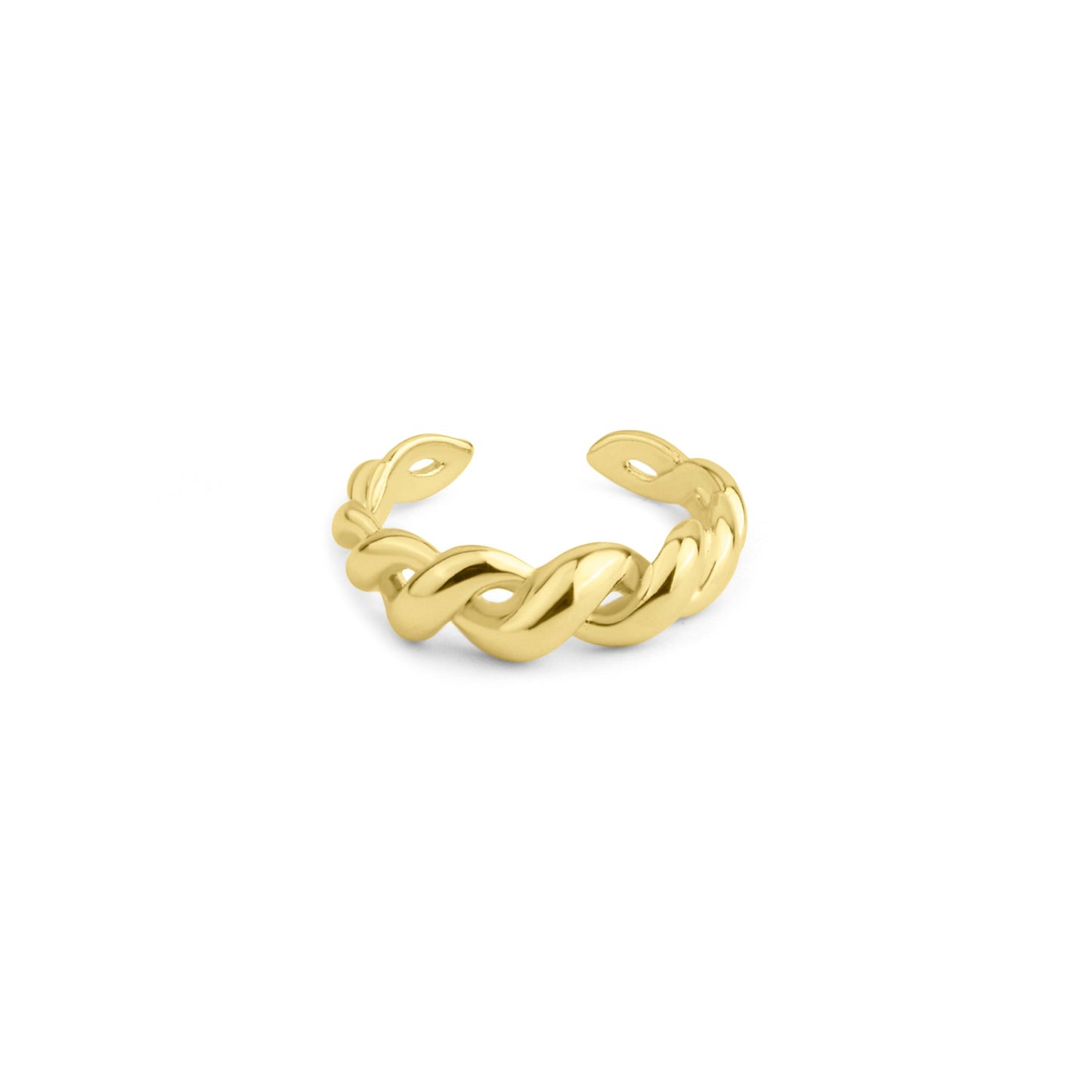 Real Gold Plated Adjustable Braided Ring