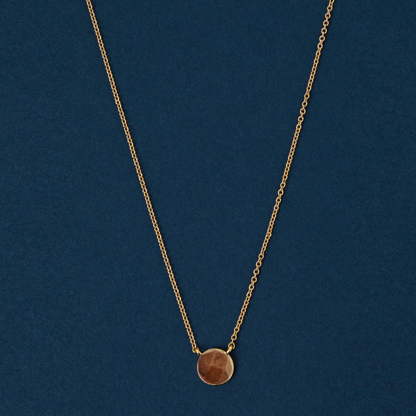 Real Gold Plated Birthstone Pendant Necklace - October