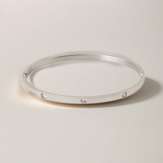 Platinum Plated Waterproof Cubic Zirconia Arm Cuff