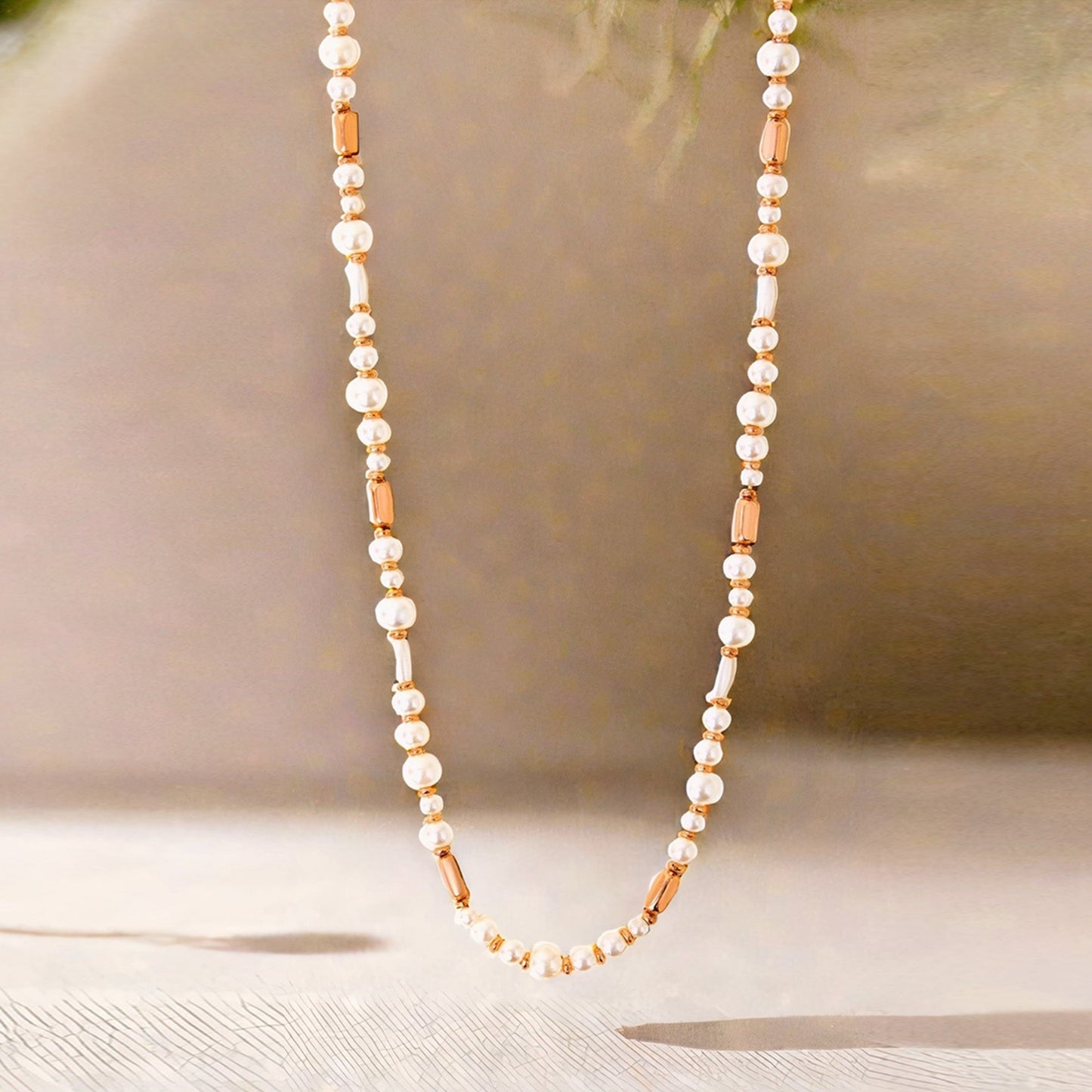 Pearl Bead Round Necklacce