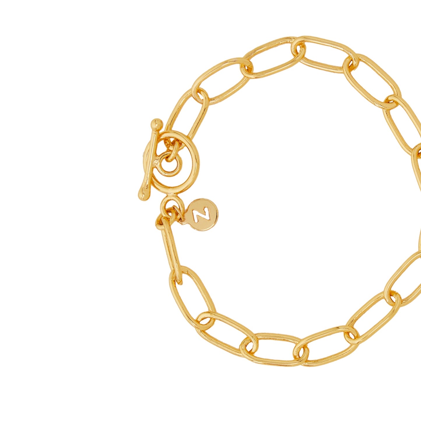 14k Real Gold Plated Heart Chain Bracelet