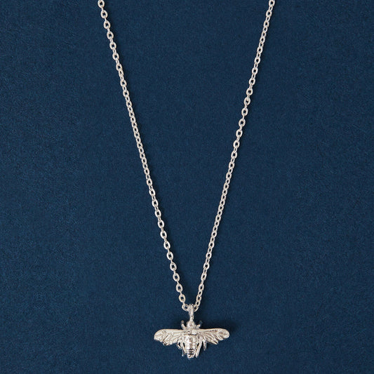 Sterling Silver-Plated Bee Pendant